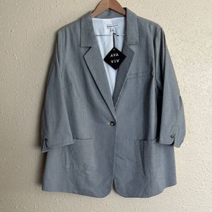 5 for 35$ AVA & VIV  striped plus size jacket 2X